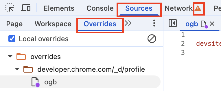 完成設定並轉跳至 Overrides 功能